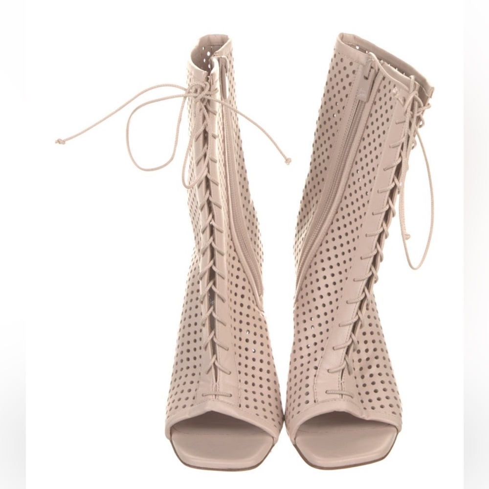Christian Louboutin Leather peep toe booties - Picture 3 of 6